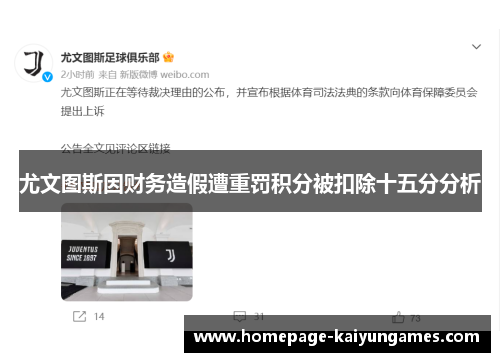 尤文图斯因财务造假遭重罚积分被扣除十五分分析